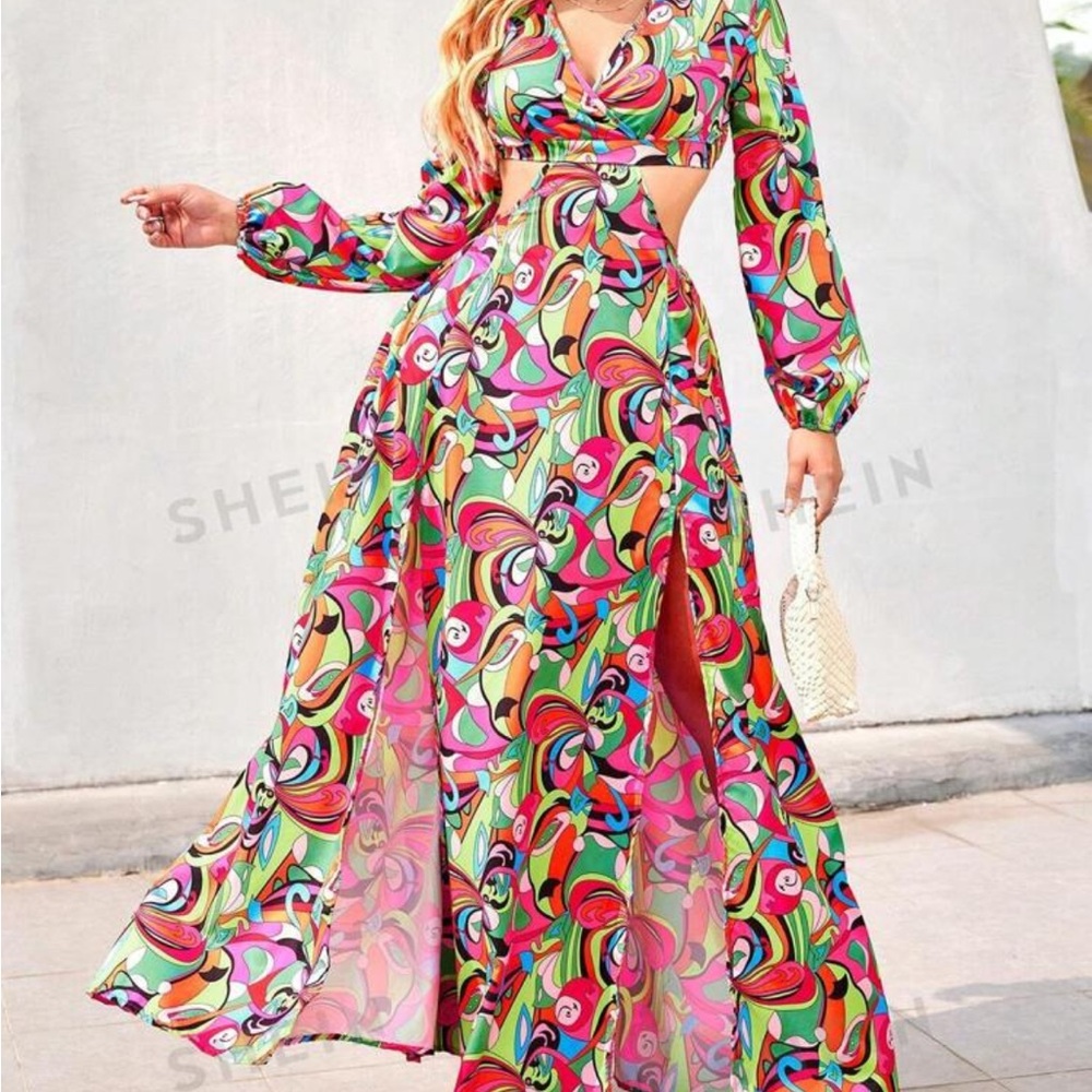 Multi color maxi with splits
